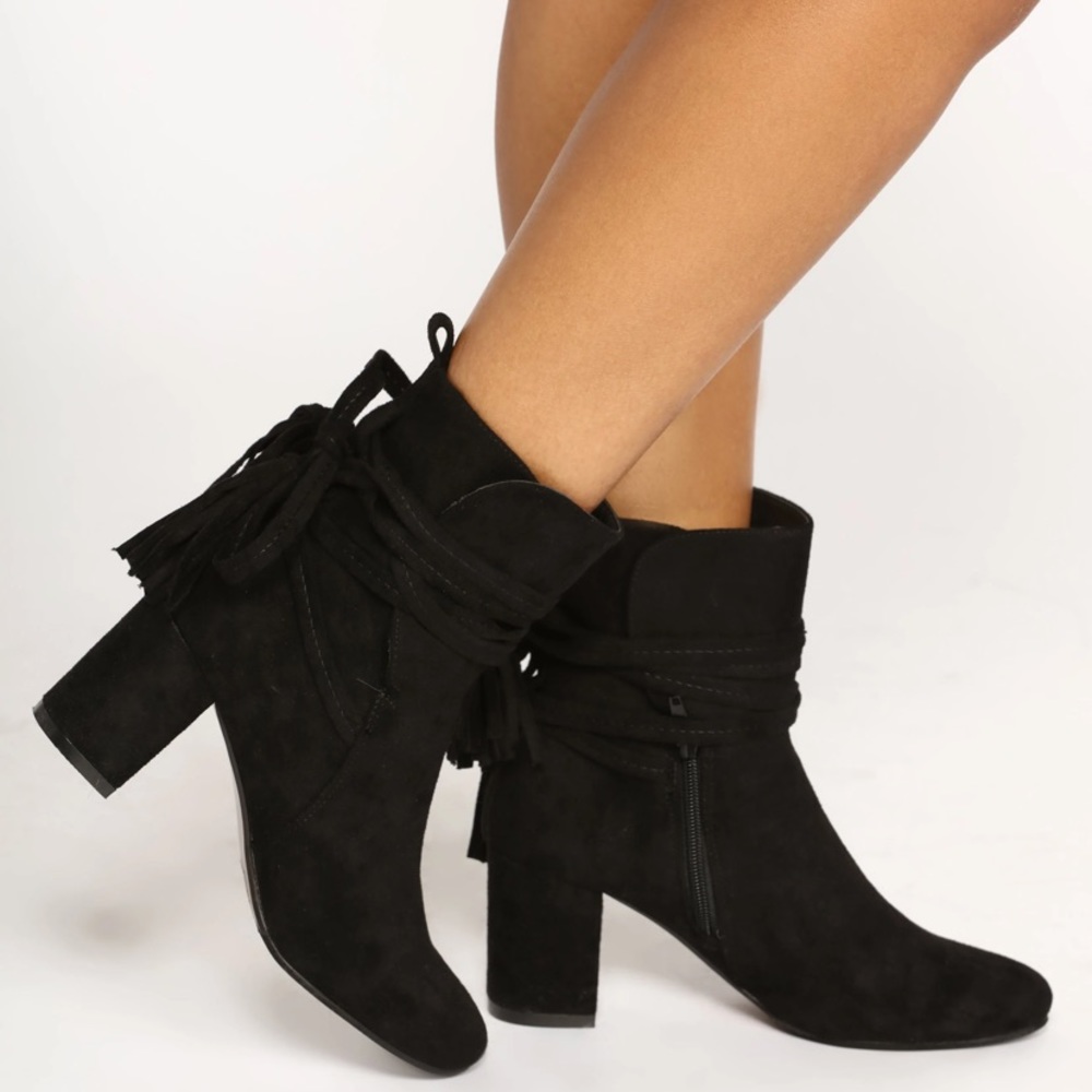 Fashion Nova Gorgonio Wrap Up Booties